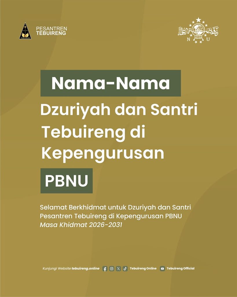 Inilah Deretan Dzuriyah dan Santri Tebuireng dalam Sktrutural PBNU Masa Khidmat 2026-2031